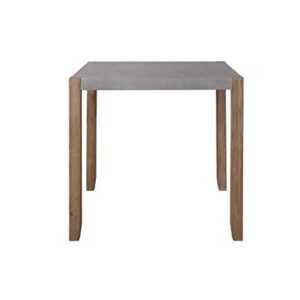 Alaterre Furniture Newport 36" H Faux Concrete and Wood Counter Height Dining Table