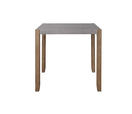 Alaterre Furniture Newport 36" H Faux Concrete and Wood Counter Height Dining Table