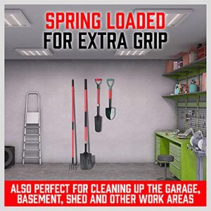 19-Piece Garden Tool Holder Set - Wall Mount Shovel Holder, Broom Holder, Rake Holder, Garage Hook & Tool Holder Set, Garage Organizer, Wall Organizer, Utility Storage, Utility Hanger Clips & U-Hooks