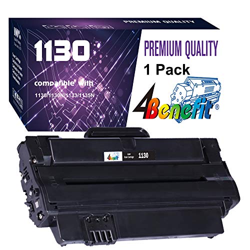 1 Pack 4Benefit Compatible Replacement Dell B1130 Toner Cartridge 1130 (1xBlack) Used for Dell 1130 1130n 1133 1135 1135n Laser Printer (330-9523 2MMJP 7H53W)