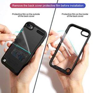IDweel iPhone SE 2020 Case,iPhone SE 3nd Generation Case 2022,iPhone 8 & 7 Case,Full-Body Durable Shock Absorption Case with Build in Screen Protector Heavy Duty Shock Resistant Hard Cover,Black