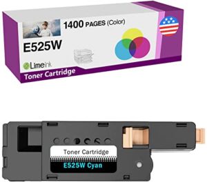 limeink 1 cyan compatible high yield laser toner cartridges replacement for dell e525w 525w e525 525 h3m8p dpv4t compatible with e525w e525dw color laser printer