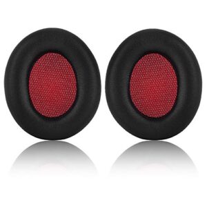 jecobb listen earpads replacement ear cushion pads with protein leather and memory foam for focal listen wireless over ear headphones only (not fit focal other series) (black/red)