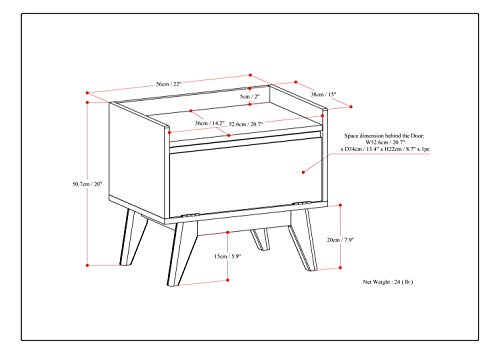 SIMPLIHOME Draper 20 inch H x 22 inch W Storage Hamper Bench in Pure White with Storage Compartment and 1 shelf, for the Bathroom