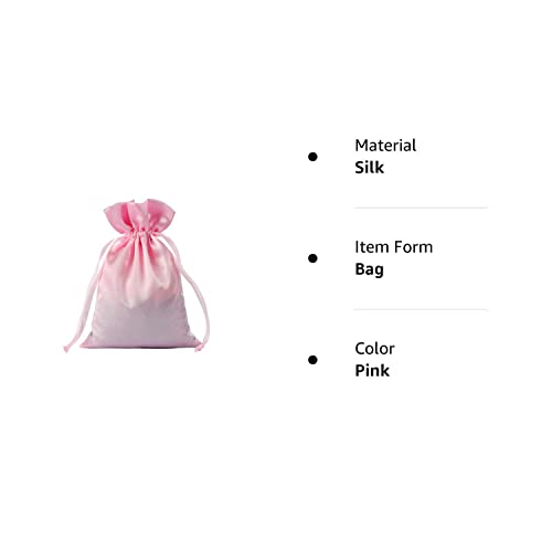 AKLVBL 30 Pack 5 x 7 Inches Pink Satin Gift Bags, Jewelry Bags, Drawstring Pouch, Wedding Favor Bags, Baby Shower Bags, silk bags