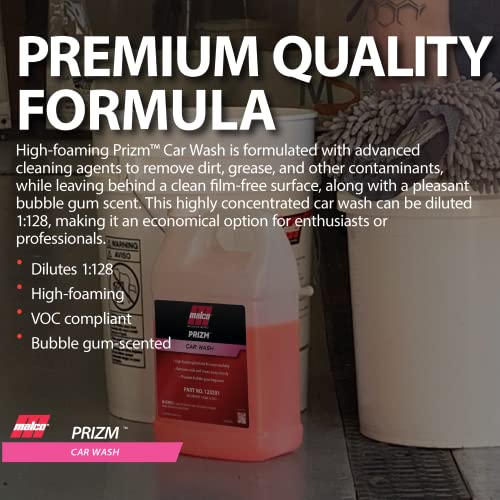 Malco Prizm Car Wash – Hard-Working, High-Foaming Automotive Cleaner/Formulated to Remove Soils and Rinse Away Cleanly/Excellent Cleaning Performance and Value / 1 Gallon (123201)