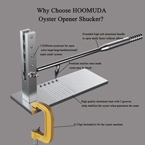 Hoomuda Upgrade Oyster Shucker - Premium Oyster Opener Tool Make Shucking Oysters a Breeze