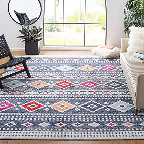 SAFAVIEH Adirondack Collection 8' x 10' Grey/Beige ADR221F Moroccan Boho Non-Shedding Living Room Bedroom Dining Home Office Area Rug