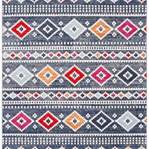 SAFAVIEH Adirondack Collection 8' x 10' Grey/Beige ADR221F Moroccan Boho Non-Shedding Living Room Bedroom Dining Home Office Area Rug