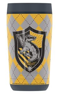thermos harry potter hufflepuff plaid sigil, guardian collection stainless steel travel tumbler, vacuum insulated & double wall, 12oz