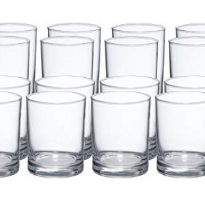 Amazon Basics Admiral 16-Piece Old Fashioned and Coolers Glass Drinkware Set