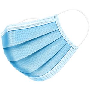 oxgord artnaturals face mask - 50 disposable ear-loop masks - protection from dust, pollen, and more - mouth cover ideal for everyday use (blue)