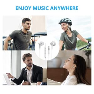 Wired Earbuds/Earphones, In Ear Headphones 3.5mm Jack, Wired Headphones with Microphone and Volume Control High Sound Quality Compatible with iPhone 6s/6/5s/Android/Laptop/PC Most 3.5mm Audio Devices