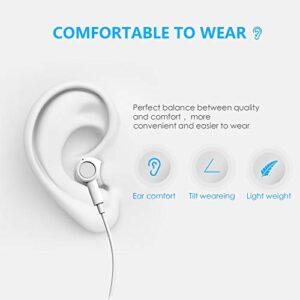 Wired Earbuds/Earphones, In Ear Headphones 3.5mm Jack, Wired Headphones with Microphone and Volume Control High Sound Quality Compatible with iPhone 6s/6/5s/Android/Laptop/PC Most 3.5mm Audio Devices