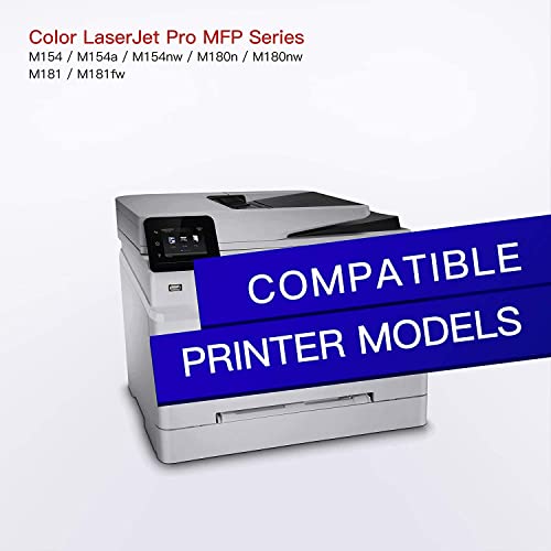GPC Image Compatible Toner Cartridge Replacement for HP 204A 204 A CF510A CF511A CF512A CF513A to use with Color Laserjet Pro MFP M180nw M154nw M180n M154a MFP M181fw Printer (4 Pack)
