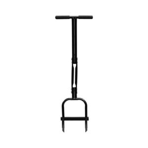 gardzen plug aeration, hand hollow tine lawn aerator, heavy duty aerator for compacted soils and lawns, 35" x 11", black