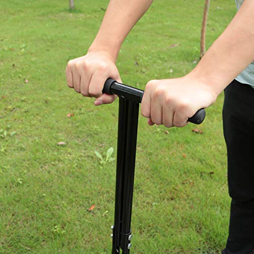 Gardzen Plug Aeration, Hand Hollow Tine Lawn Aerator, Heavy Duty Aerator for Compacted Soils and Lawns, 35" x 11", Black
