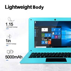 Tocosy Laptop 10.1Inch Quad Core Windows 10 HD Graphics Ultra Thin Computer PC, 2GB RAM 32GB Storage 1.92GHZ USB 2.0 WiFi Bluetooth HDMI IPS Display Notebook (Blue)