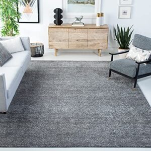 safavieh retro collection 5'5" x 7'6" grey/ivory ret560h modern non-shedding living room bedroom dining home office area rug