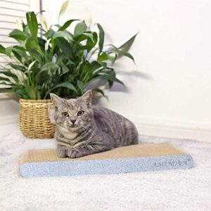 AMZNOVA Cat Scratcher, Cardboard Cat Scratchers, Durable & Recyclable Scratch Pad, Colors Series, Narrow, Glitter Silver