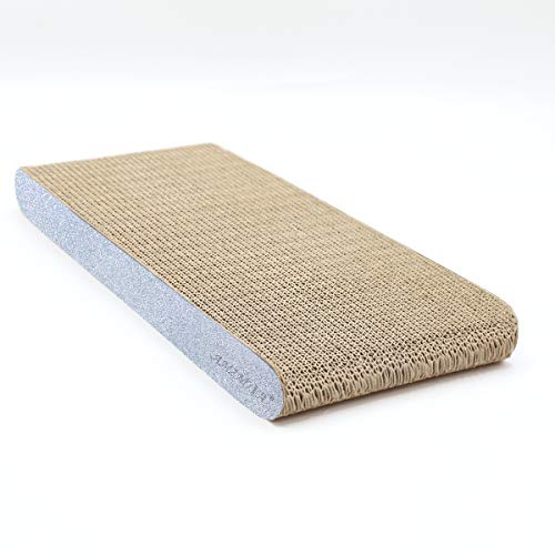 AMZNOVA Cat Scratcher, Cardboard Cat Scratchers, Durable & Recyclable Scratch Pad, Colors Series, Narrow, Glitter Silver