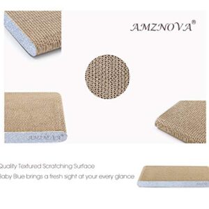 AMZNOVA Cat Scratcher, Cardboard Cat Scratchers, Durable & Recyclable Scratch Pad, Colors Series, Narrow, Glitter Silver