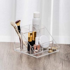 Ettori Makeup Organizer Tray, 6-Compartment Vanity Makeup Organizer for Jewelry, Hair Accessories, Bathroom Counter or Dresser