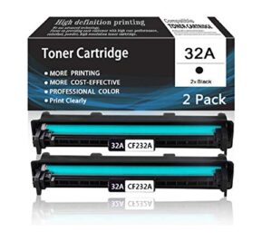 black 32a | cf232a 2-pack drum unit toner cartridge compatible for hp printer m203dn m203dw m203d m227sdn m227fdw m230sdn m230fdw m227fdn drum cartridge,sold by actoner.