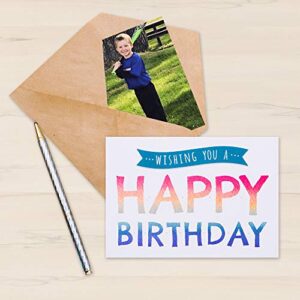 Spark Ink Happy Birthday Cards Assortment with Envelopes, 50pcs Large Mixed Greeting Happy Birthday Card Set for Kids & Adults, Blank Inside, 4x6in Unique Bday Cards in Bulk, Assorted Variety Box Pack