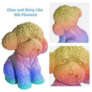 PLA Filament 1.75mm 3D Printer Filament Rainbow PLA Multicolor Filament 1kg 3D Printing Filament Gradient Spool Gradual Color Change 2.2lbs Accuracy +/- 0.02mm XVICO