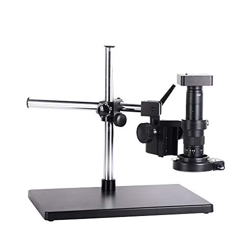 HAYEAR 34MP HDMI USB HD Digital Industry Video Microscope Camera+180X C-Mount Lens+144LED Light+Big Boom Stand Universal Bracket