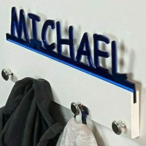 Personalized Coat Hanger Rack Bag Hat Towel Backpack Sweatshirt Jacket Hook Organizer Wall Door Decor, One of A Kind, Custom Made to Order, with Your Name On It!
