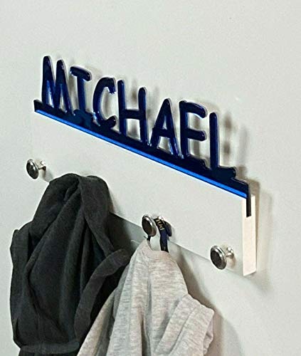 Personalized Coat Hanger Rack Bag Hat Towel Backpack Sweatshirt Jacket Hook Organizer Wall Door Decor, One of A Kind, Custom Made to Order, with Your Name On It!