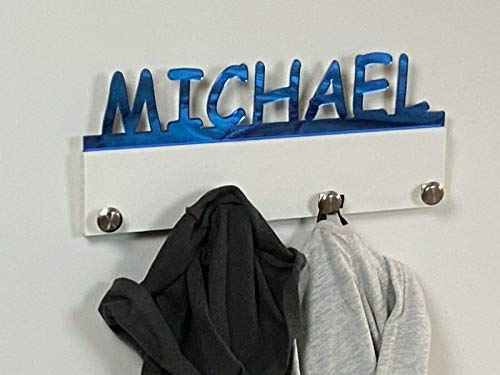 Personalized Coat Hanger Rack Bag Hat Towel Backpack Sweatshirt Jacket Hook Organizer Wall Door Decor, One of A Kind, Custom Made to Order, with Your Name On It!