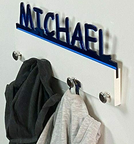 Personalized Coat Hanger Rack Bag Hat Towel Backpack Sweatshirt Jacket Hook Organizer Wall Door Decor, One of A Kind, Custom Made to Order, with Your Name On It!