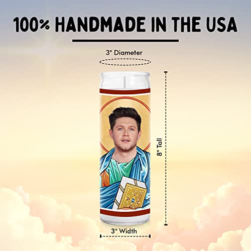 Niall Celebrity Prayer Candle - Funny Saint Votive - Pop Culture Celeb Prayer Candle - 100% Handmade in USA - Celebrity Novelty Gift