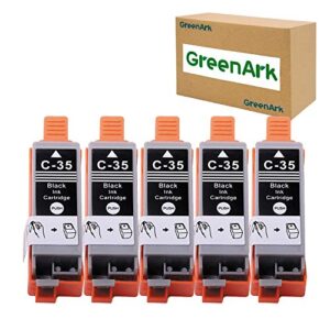 greenark compatible ink cartridge replacement for canon pgi-35 black ink tank use for canon pixma ip100 pixma ip110 mini260 mini320 printers