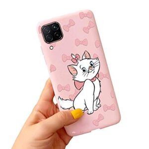 eouine for huawei p40 lite 4g case, phone case silicone pink with pattern ultra slim shockproof soft rubber girl women cover bumper skin for huawei p40 lite 4g / nova 6 se smartphone, cat 3