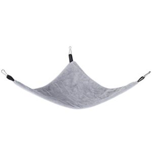 tnfeeon small pet triangle hammock, squirrel hamster sugar glider guinea pig hanging bed nest comfortable(gray)