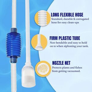 JOR Aquarium Siphon, Fish Tank Gravel Cleaner Kit, for Small Fish Tanks and Aquarium, 65-inches