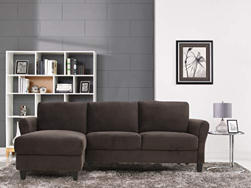 LifeStyle Solutions Rolled arms Sectional Sofa, Coffee