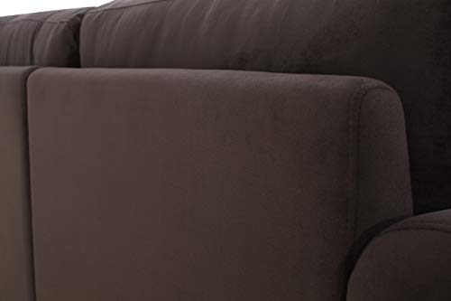 LifeStyle Solutions Rolled arms Sectional Sofa, Coffee