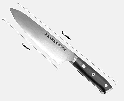 KANKA Grill 5" Utilility Kitchen Knife - Professional German Stainless Steel With Premium Fiberglass Handle, Razor Sharp, 4 ounces
