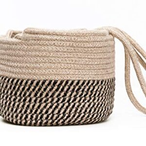 RUIZHIXUAN Hanging Planter Basket Jute Rope Woven Plant Hangers Indoor Hanging Plant Holder Up to 7" Pot Macrame Modern Storage Organizer Home Decor (Jute)