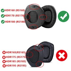 YDYBZB Ear Pads Cups Replacement HDR160 HDR170 HDR180 RS160 RS170 RS180 Compatible with Sennheiser HDR HDR160/170/180 RS RS160/170/180 Headphone (Wrinkled Leather HDR/RS160/170/180)