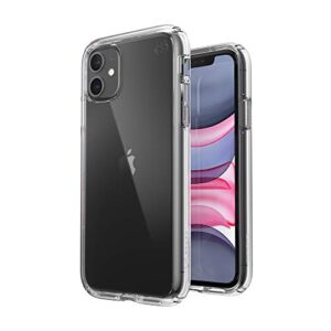 Speck iPhone 11 Clear Case - Drop Protection, Anti-Yellowing, Anti-Fade Slim Transparent - Shock-Absorbent iPhone 11 Cases Bumper Cover - Heavy Duty - Perfect Clear Presidio
