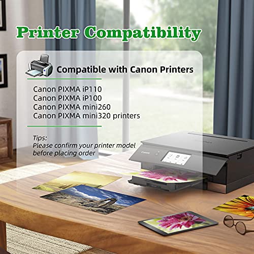 GREENARK Compatible for Canon CLI-36 Color Ink Tank Pixma IP110 IP100 Ink Cartridges Use for Canon Pixma iP110 Pixma iP100 mini260 mini320 Printers, 5 Pack CLI-36 Color Ink Cartridges