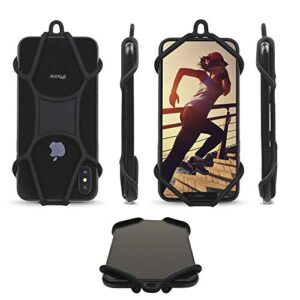 Cell Phone Lanyard, Gear Beast Silicone Smartphone Holder Case and Neck Strap Compatible with Most Phones Including iPhone 12 Pro Max Mini 11 Pro Max XS XR X 8 Plus Galaxy S20 S10 S9 + Note 20 10 9