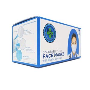 ABFIRE Non-Woven Fabric 3 Ply Disposable face Covers, Blue,Mouth Masks,50COUNT