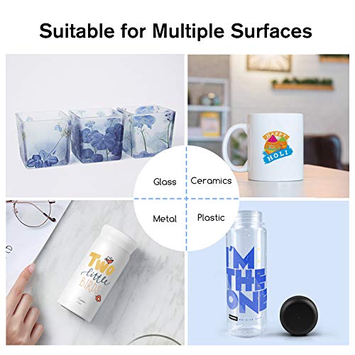 A-SUB Waterslide Decal Paper for Inkjet Printers 20 Sheets Clear Water Slide Transfer Paper 8.5x11 in for DIY Tumbler, Mug, Glass Decals